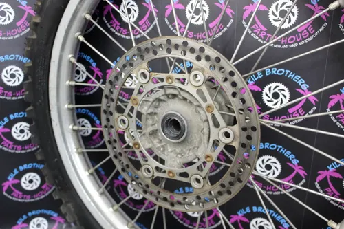 2003 02-14 yamaha yz250 OEM FRONT WHEEL RIM HUB SPOKES TIRE 5NY-25111-00-00
