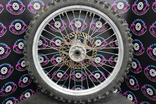 1991 Kawasaki 90-96 KX250 OEM FRONT WHEEL RIM HUB SPOKES TIRES 41090-1086