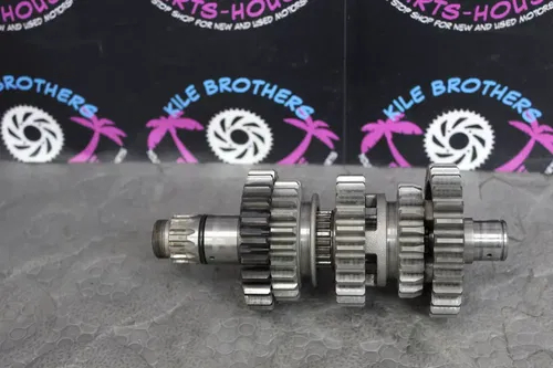 06-09 yamaha yz450f OEM ENGINE TRANSMISSION INPUT OUTPUT SHAFT ASSEMBLY GEARS