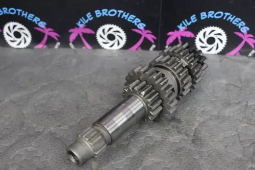 06-09 yamaha yz450f OEM ENGINE TRANSMISSION INPUT OUTPUT SHAFT ASSEMBLY GEARS