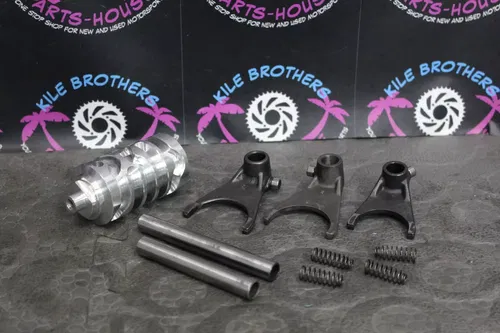2014 husqvarna fc450 ENGINE MOTOR TRANSMISSION GEAR SHIFT FORKS SHIFT DRUM