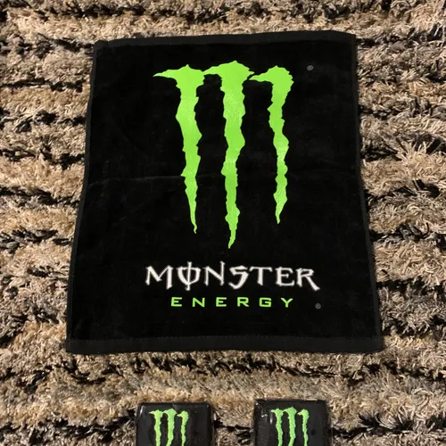 Monster Energy Hand Towel And Sweat Armbands