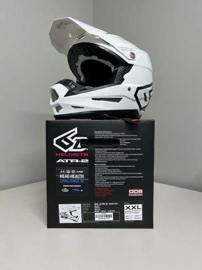 6D ATR-2 Solid White Helmets - Size XXL