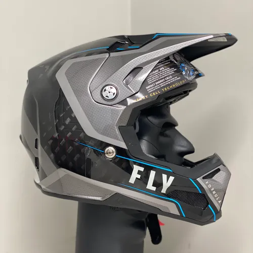 Fly Racing Formula Axon Black/ Grey/ Blue Medium