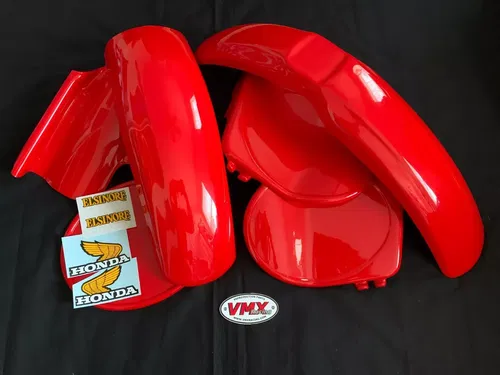 HONDA 1976 1977 1978 CR125 PLASTIC KIT FENDER KIT 76 77 78 CR 125 RED AHRMA