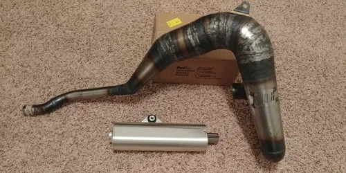 1981 NEW MAICO 490 MAICO ONLY CONED TORQUE PIPE & SILENCER VINTAGE AHRM IN STOCK