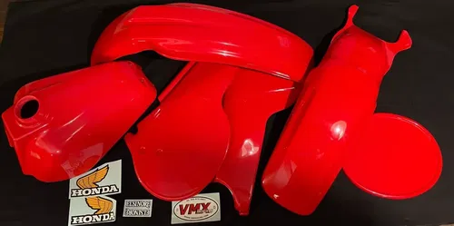 HONDA 1980 CR250 PLASTIC KIT RED TANK 1980 80 CR250 FRONT REAR SIDES VMX RACING
