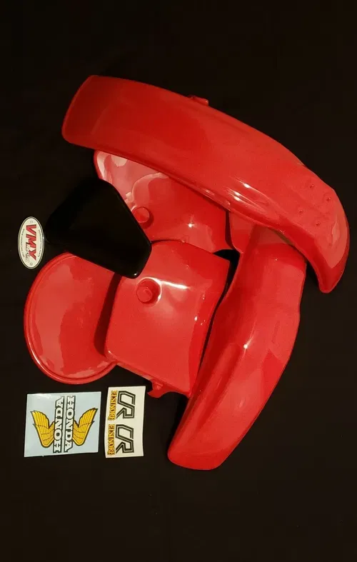HONDA FENDER KIT 1979 CR125 PLASTIC REAR FRONT FENDER SIDEPANEL CR AHRMA CR125