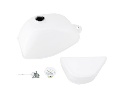 TB Parts AFT Gas Tank & Side Cover Kit, White - Z50 K3 1972-78