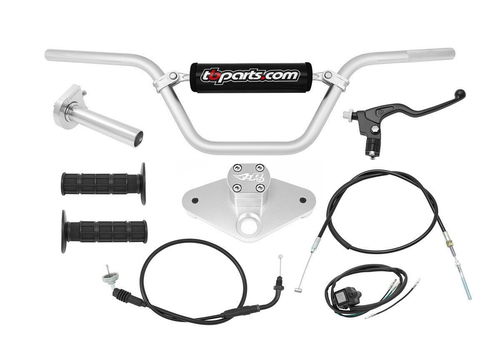 TB Parts Handlebar & Throttle Kit, Silver – Z50 1988+