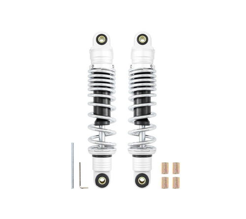 TB Parts Rear Shock Set – 280mm Chrome