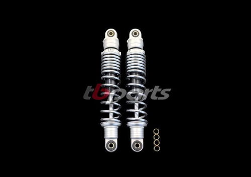 TB Parts Rear Shock Set – 330mm Chrome