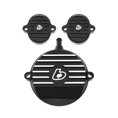 TB Parts Head Cover Kit - Billet Black - KLX140