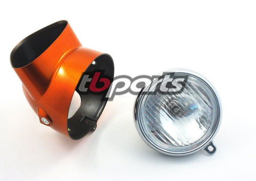 TB Parts Headlight and Bucket Kit, Candy Orange - CT70 HKO & Other Models