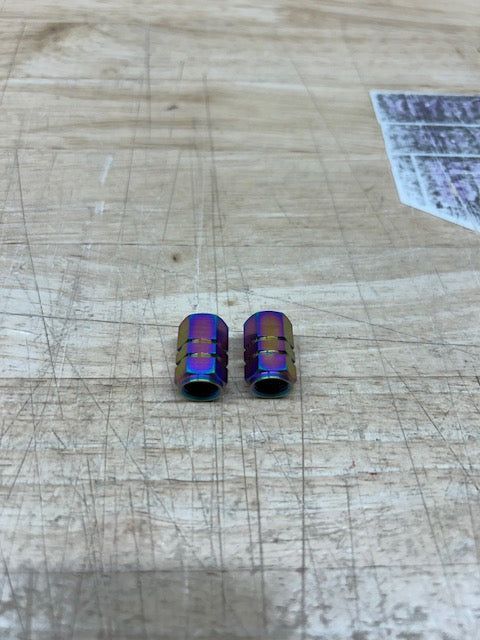 Titanium Valve Stem Cap - Rainbow