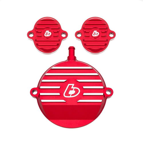 TB Parts Head Cover Kit - Billet Red - KLX140