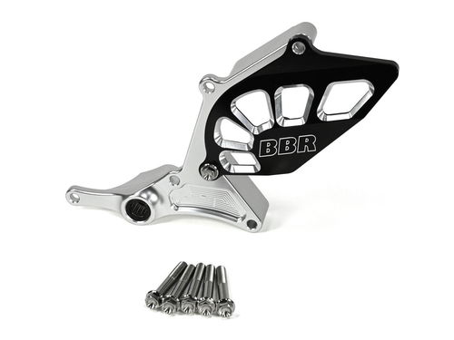 BBR Shift Shaft Support & Sprocket Guard FE - Blk/Sil - CRF110F - 2013-Present