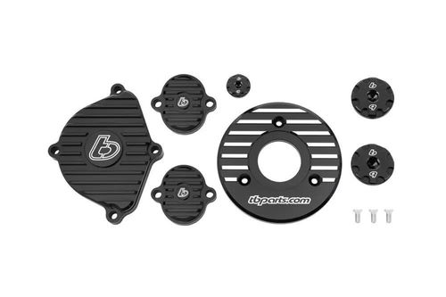 TB Parts Engine Dress Up Kit #1, Billet Black - KLX110 2010+