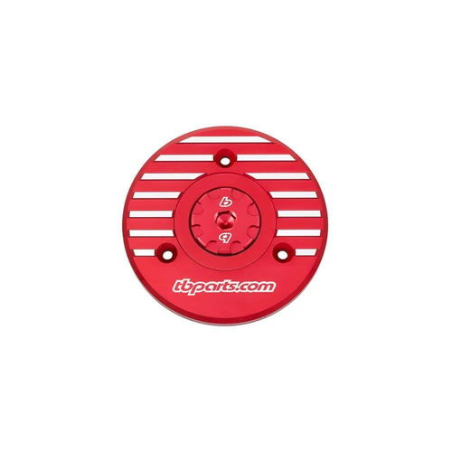 TB Parts Ignition Case Cover & Crankshaft Plug, Billet Red - KLX110 2010+