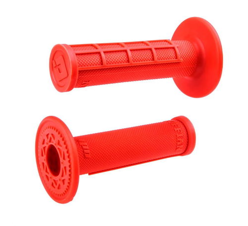 ODI MX Single Ply MX 1/2 Waffle Grips - Fluorescent Orange