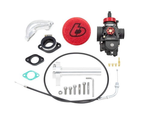 TB Parts Race Head Carb Kit, Nibbi PE26, 1/4 Turn Throttle - KLX110