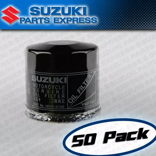 NEW 50 PACK SUZUKI OEM OIL FILTERS 16510-07J00 GSXR GSX DL VL VS SV TL BOULEVARD