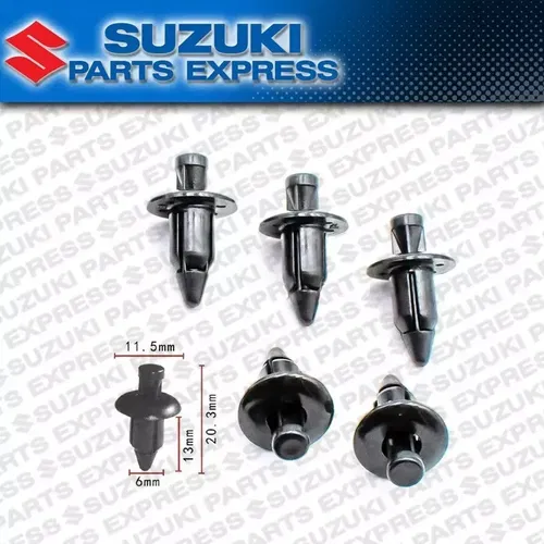 NEW OEM SUZUKI BLACK CLIPS 5 PACK FITS MUTIPLE VEHICLES CHECK FITMENT CHART