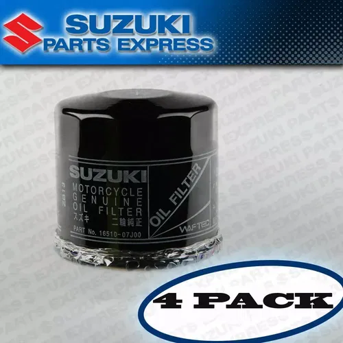 NEW 4 PACK SUZUKI OEM OIL FILTERS 16510-07J00 GSXR GSX DL VL VS SV TL BOULEVARD