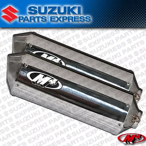 1998 - 2000 SUZUKI TL1000S TL 1000 S M4 DUAL POLISHED BOLT ON MUFFLERS EXHAUST