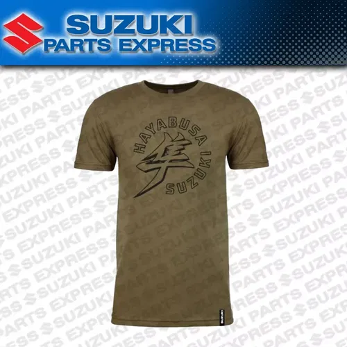 NEW GENUINE SUZUKI BUSA HAYABUSA KANJI GREEN LOGO TEE T-SHIRT 990A0-16293