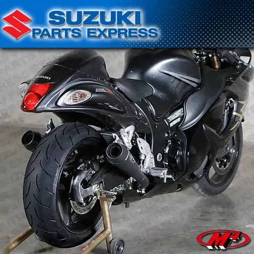 2008 - 2020 SUZUKI HAYABUSA GSX 1300 R M4 DUAL BLACK RETRO DRAG SLIP ON EXHAUST