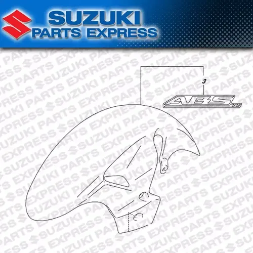 SUZUKI 2022 - 2024 HAYABUSA GSX1300R  OEM WHITE FRONT FENDER 53110-10L00-YUH
