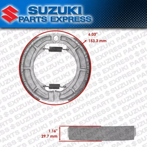 NEW OEM SUZUKI REAR BRAKE SHOES 2008 - 2017 KING QUAD 400 2002 - 2007 EIGER 400