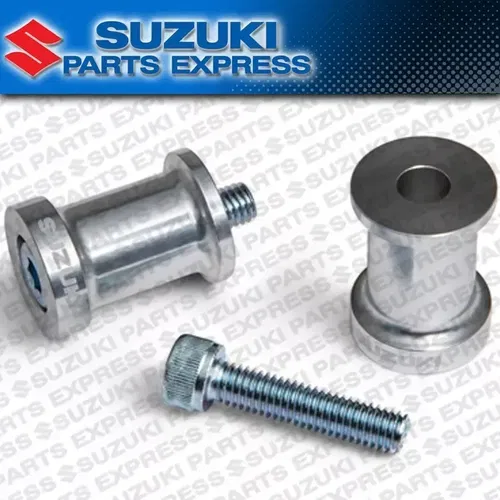 NEW SUZUKI SILVER SPOOL SET FITS WITH 8MM LUGS ANODIZED ALUMINUM 990A0-65349-ALU