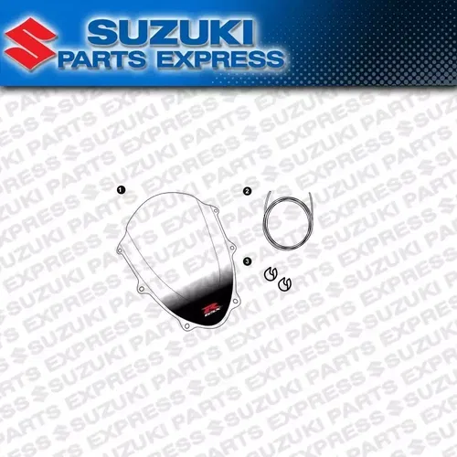 NEW 2017 - 2024 SUZUKI GSX-R 1000 CLEAR DOUBLE BUBBLE WINDSCREEN 990D0-17K50-CLE