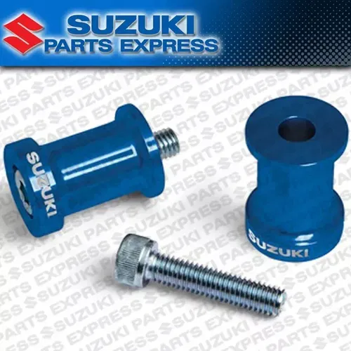 NEW SUZUKI BLUE SPOOL SET FITS WITH 8MM LUGS ANODIZED ALUMINUM 990A0-65349-BLU