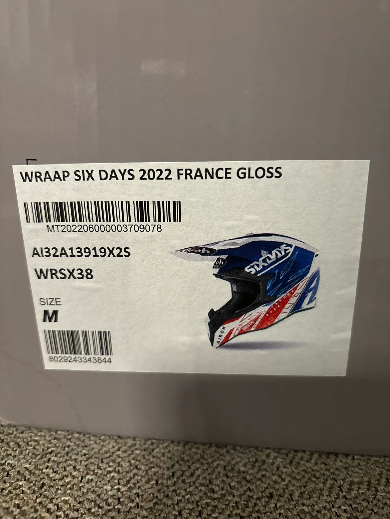 Airoh Casco MX Wraap Six Days France Gloss