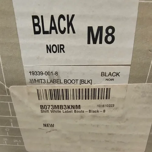 BRAND NEW SHIFT WHIT3 LABEL BOOTS BLACK SIZE 8