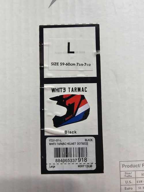 SHIFT WHIT3 TARMAC BLACK SIZE LG