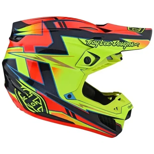 Troy Lee Designs SE5 Composite Graph Yellow Blue MX ATV Helmet Adult Large