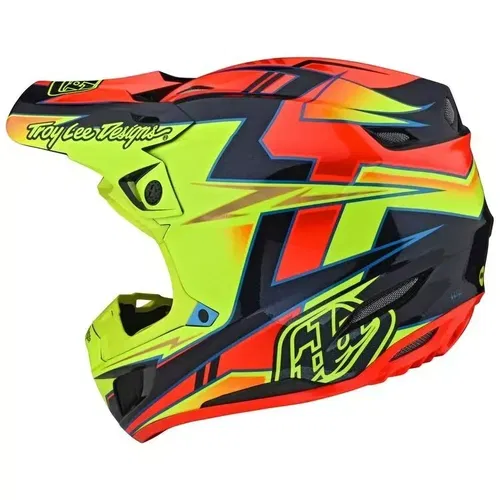 Troy Lee Designs SE5 Composite Graph Yellow Blue MX ATV Helmet Adult Large