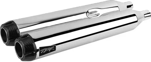 TBR   COMP S SLIP-ON TOURING M8 CHROME W/CARBON END CAP