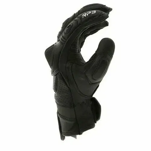 Oxford RP-3 2.0 Stealth Black Short Motorcycle Gloves Adult XXL