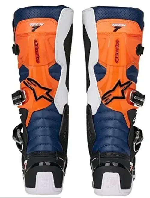Alpinestars Tech 7s Youth Motorcross ATV MX Offroad Boots 7 Black White Orange
