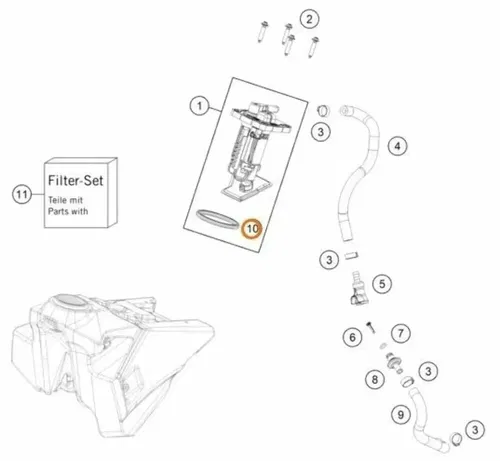 KTM Husqvarna GasGas Fuel Pump Seal 125 150 250 300 350 450 500   A46007088050