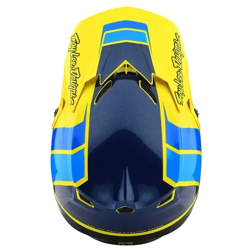 Troy Lee Designs GP Nova Flo Yellow Blue MX ATV Helmet Youth Medium