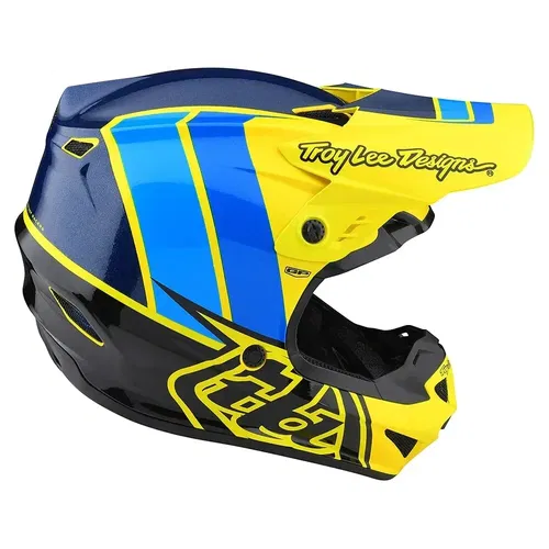 Troy Lee Designs GP Nova Flo Yellow Blue MX ATV Helmet Youth Medium