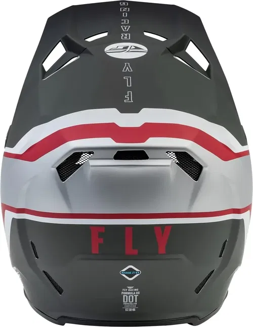 Fly Racing Formula CC Driver Matte Silver Red White Motocross BMX Helmet  2XL