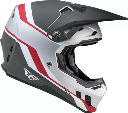 Fly Racing Formula CC Driver Matte Silver Red White Motocross BMX Helmet  2XL