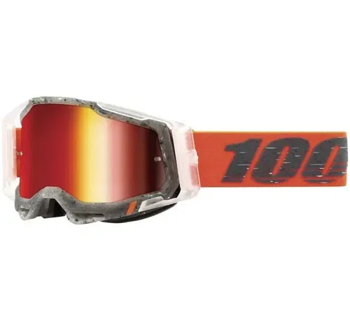 100% Racecraft 2 Schrute Mirror Red Lens Goggles Adult
